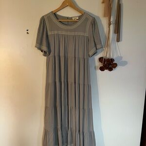 Orange Creek Slate Blue Tiered Dress